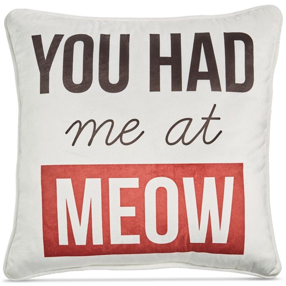 COPY - You Had Me At Meow microsuede pillow